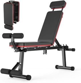Adjustable Weight Bench, Foldable, Incline/Decline/Flat, Full Body Workout, Extended Head Design, 660 lbs/300 kgs Capacity