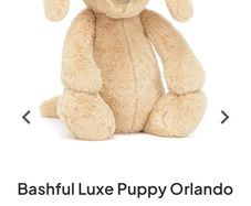 New JELLYCAT Bashful Luxe Orlando Puppy