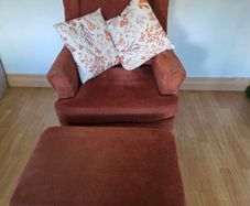 Chair and foot rest.