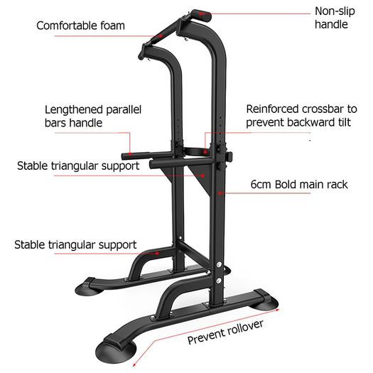 Indoor Pull Up Bar Adjustable Horizontal Bars Multifunction Workout Pull Up Station Power Tower Home Gym Fitness Equipment 150kg
