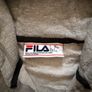 Fila Velour Zip Hoodie Womens Large Black Grey White Full Zip Tracksuit Top Y2K Image 4