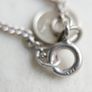 Vintage Sterling Silver 925 White Pearl and Crystal Necklace - Bridal Drop Pendant length 18" - 13,4g Image 7