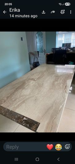 Solid Dining Table and Matching Cabinet