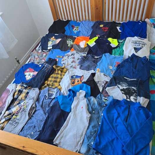 Set of clothes and shoes for a boy 6-8 years old.