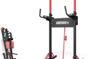 Power Tower Pull Up Bar Station&amp;Assistance Machine,Multi-Function Adjustable Height Foldable Dip Station for Home Gym Workout, Heavy Duty Strength Training Fitness Equipment 360/400/600LBS