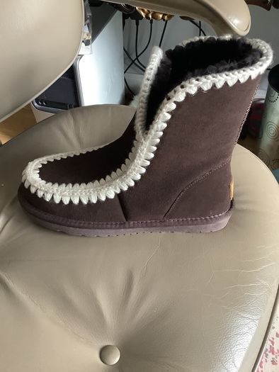 Real suede shearling boots , size UK 6