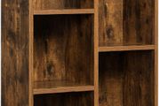 _Bookcase, standing shelf, with 5 compartments, for living room, study, children's room, office, as a room divider, 50 x 24 x 80 cm, vintage brown