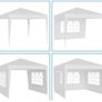 Waterproof 3x3m Gazebo White with 4 side walls Image 8