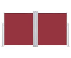 Retractable Side Awning Red 120x600 cm