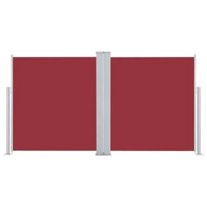 Retractable Side Awning Red 120x600 cm