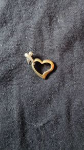 Gold and Silver heart necklace Pendant