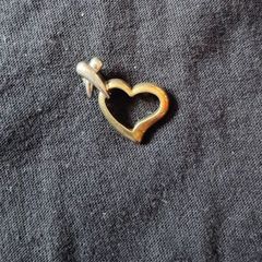 Gold and Silver heart necklace Pendant