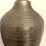Silver Ribbed Vase Image 2
