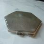 Vintage Art Deco Style Sterling Silver Compact. Turner & Simpson Birmingham 1954 Hexagonal Image 3