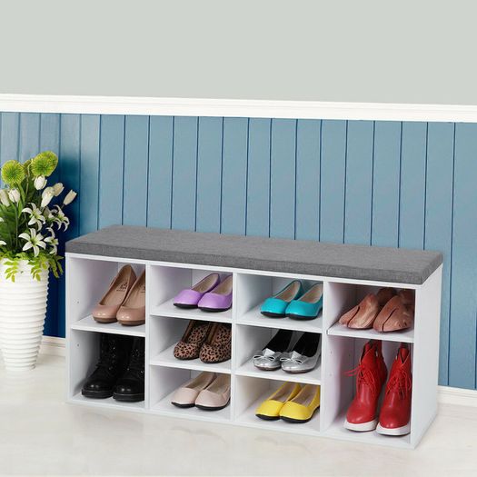 Shoes Cupboard Storage With Cushion - Free Delivery