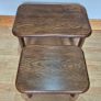 Pair of Vintage Mid-Century Brutalist Oak Nesting Tables Image 3