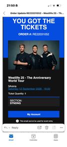westlife ticket standing