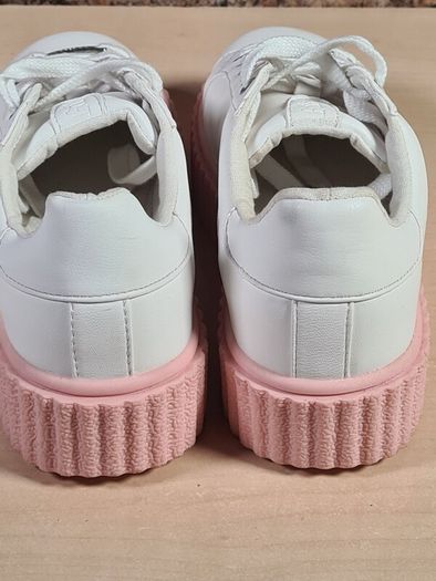 womens FAITH PLATFORM trainers runners white pink Size UK 8  EU 41 (AT2)