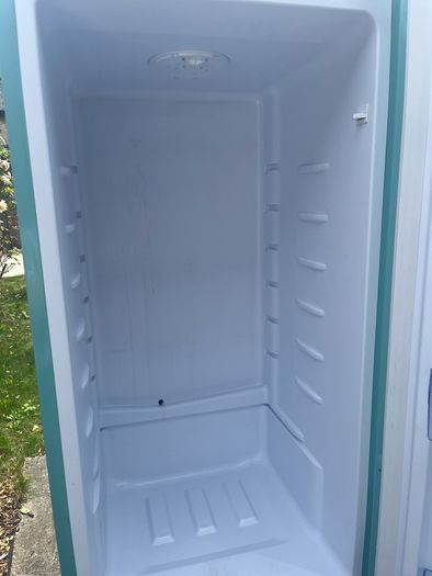 Retro blue fridge freezer