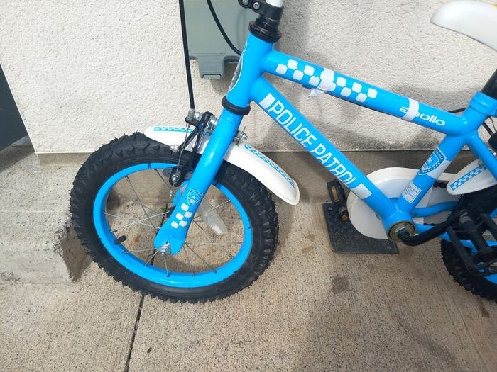 Kids police patrol bike size 14 inch wheels