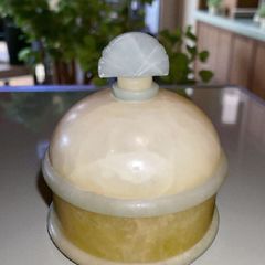 Art deco Alabaster jewellery box