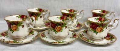Royal Albert "Old Country Roses" Coffee Cups and Saucers