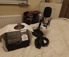 Rode podcaster usb mic & Audio-technica headphones