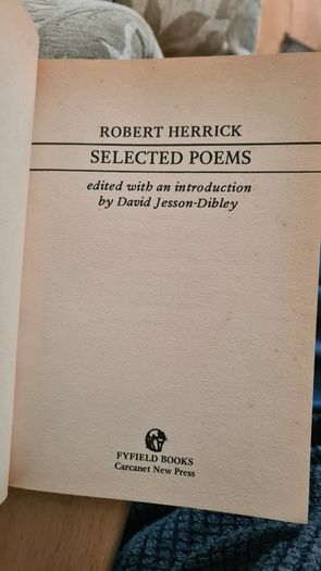 Robert Herrick Selected Poems. Edited By David Jesson-dibley. Paperback In Good Condition.