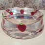 Designer Resin dog bowl with strawberries non slip pet dish bowl BRAND NEW Image 2