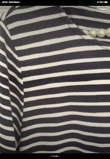 dress street one navy & white striped dress size 38(12)