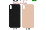 For iPhone XS Max Back Battery Cover Glass Black Gold Camera Lens Replacement