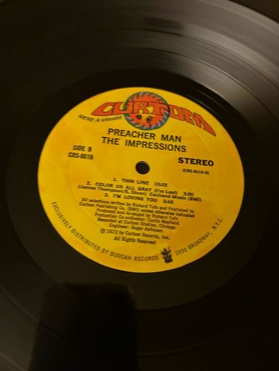 The Impressions Preacher Man LP 1973 US Original Curtom CRS 8016