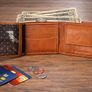Genuine Leather Wallet Luxury Handmade RFID Secure Wallet Card Holder Image 3