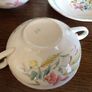 Alfred Meakin 1950s Harvest Bouquet 5 Soup bowls and saucers Coupes Image 7