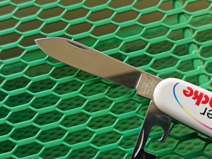 Vintage Victorinox Sportsman with Nylon Swiss Advertising Scales 84mm Swiss Army Knife Collectable
