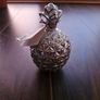 H&M Home Pineapple Ornament Jar Silver Glass Image 4
