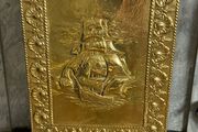 Antique Brass Fire Screen