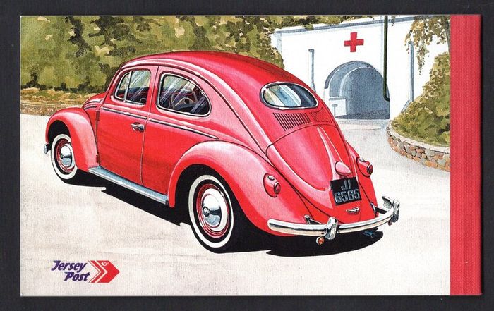 2005 Jersey Motor Festival Classic Cars Commemorative Stamps Booklet Mint Never Hinged (MNH) Photos of panes including