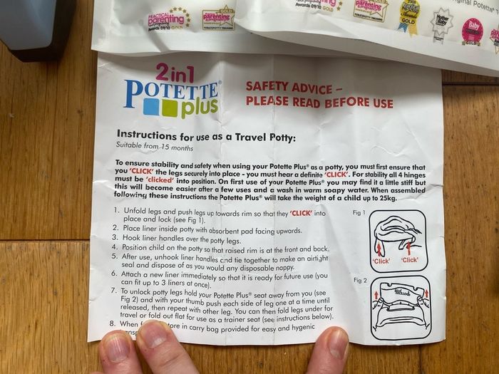 Potette Plus 2in1 Potty&Toilet Trainer Seat