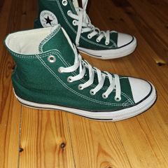 dark green hi top converse