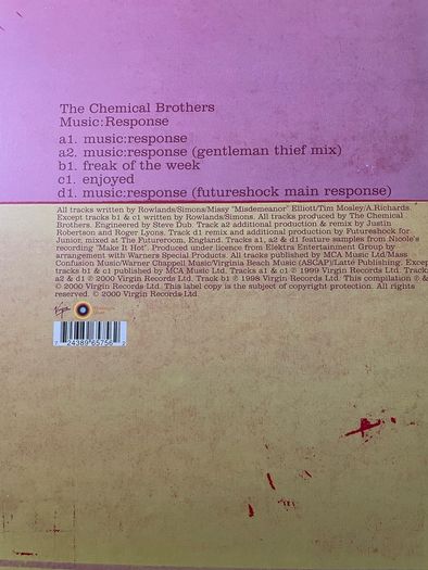 The Chemical Brothers - Music Response - 12" Vinyl EP - 2000 CHEMST11
