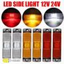 4pcs of Truck LED Side Lights in Red, Yellow, And White; Auxiliary Light Strips; Flashing Image 7