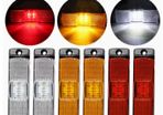 4pcs of Truck LED Side Lights in Red, Yellow, And White; Auxiliary Light Strips; Flashing