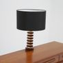 Vintage Swedish Amber Glass & Brass Table Lamp by MAE Lighting, 1960s. Image 3