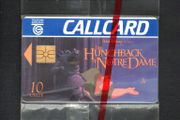 1996 Ireland 10 unit Walt Disney's new film "The Hunchback of Notre Dame" (Gemplus GEM1) Call Card Mint in Packaging. Telecom Eireann card number 1132