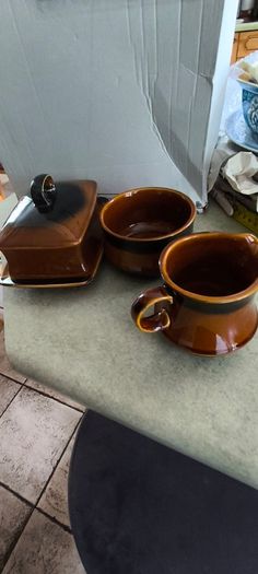Vintage milk jug and sugar bowl set and butter dish - Kilrush Celtic Ennis - Irish pottery - made in the republic of Ireland