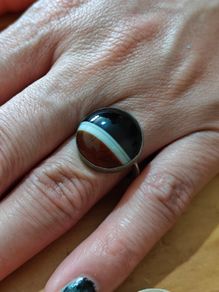 Sterling Silver Ring - Size P - Stamped for Silver (S14)