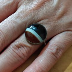 Sterling Silver Ring - Size P - Stamped for Silver (S14)
