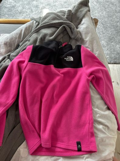 north face pink quarter zip fleece