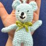Handmade Crochet Teddy Bear Keychain Keyring Charm Image 3